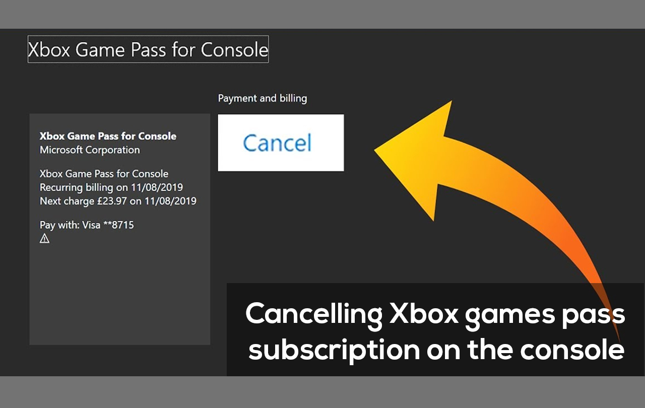How To Cancel Game Pass On Xbox One